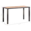 vidaXL Table de jardin Anthracite et marron 123x60x74 cm Bois d'acacia