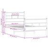 vidaXL Cadre de lit sans matelas avec t&ecirc;te de lit pied de lit 90x200cm