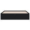 vidaXL Cadre de lit avec tiroirs sans matelas noir 140x190 cm