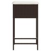 vidaXL Tabourets de bar jardin coussins lot de 2 marron r&eacute;sine tress&eacute;e