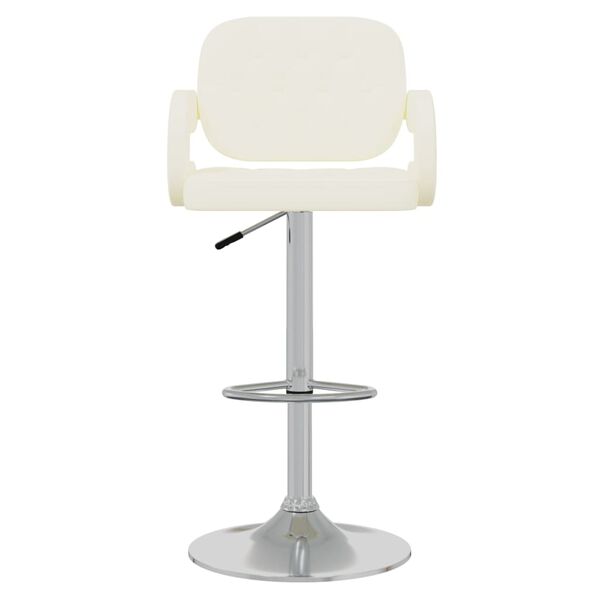 vidaXL Tabouret de bar Cr&egrave;me Similicuir