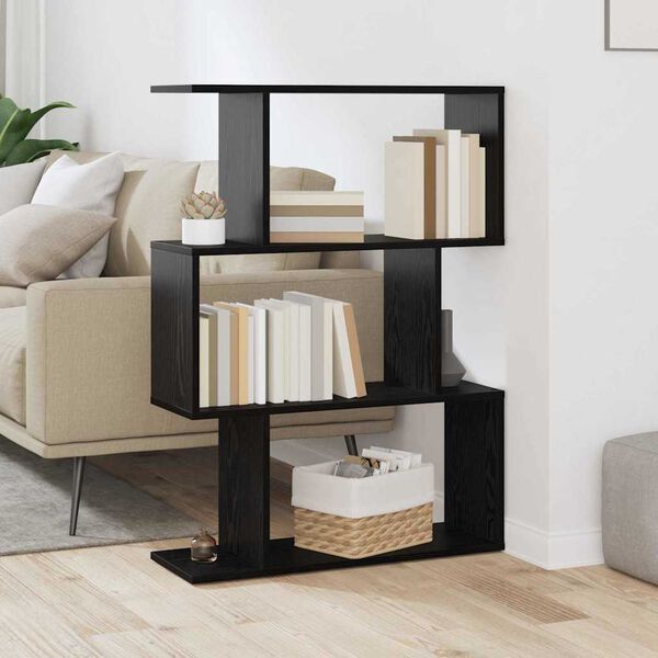 vidaXL Biblioth&egrave;que Ch&ecirc;ne noir 70 x 24 x 97 cm Bois d'ing&eacute;nierie