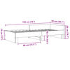 vidaXL Cadre de lit sans matelas gris b&eacute;ton 75x190cm bois d'ing&eacute;nierie