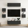 vidaXL Ensemble de meubles TV 8 pcs Noir Bois d'ingénierie