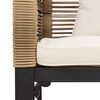 vidaXL Ensemble de meubles d'ext&eacute;rieur 3 pcs Beige et blanc cr&egrave;me