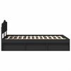vidaXL Cadre de lit Noir 120 x 190 cm Bois de pin massif
