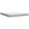vidaXL Sommier &agrave; lattes de lit et matelas Gris clair 180x200cm Velours