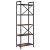 vidaXL &Eacute;tag&egrave;re Ch&ecirc;ne fum&eacute; 56 x 34 x 171 cm Bois d'ing&eacute;nierie