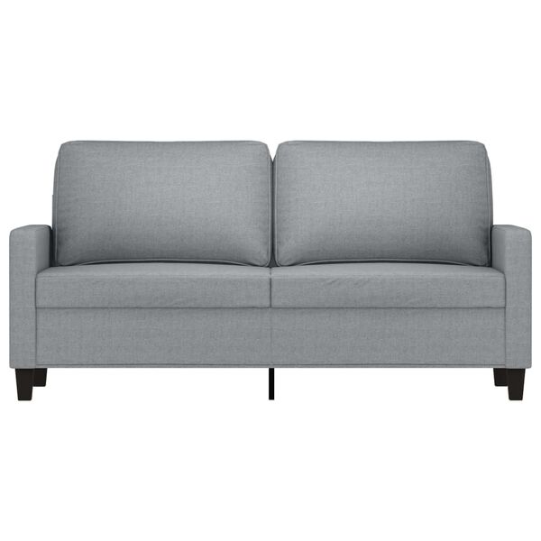 vidaXL Canap&eacute; &agrave; 2 places Gris clair 140 cm Tissu