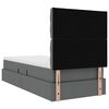 vidaXL Lit avec rangement et LED Gris fonc&eacute; 90 x 200 cm Polyester