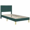 vidaXL Cadre de lit avec t&ecirc;te de lit Vert fonc&eacute; 80 x 200 cm tissu