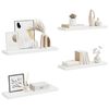 vidaXL &Eacute;tag&egrave;res murales flottantes 4 pcs blanc 80x23,5x3,8 cm MDF