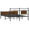 vidaXL Cadre de lit sans matelas ch&ecirc;ne fum&eacute; 150x200 cm bois ing&eacute;nierie