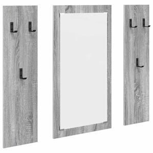 vidaXL Porte-manteau mural Montage mural Gris Sonoma 96 x 1,5 x 90 cm