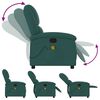 vidaXL Fauteuil de massage inclinable Vert fonc&eacute; Tissu