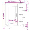 vidaXL Buffet noir 69,5x34x90 cm bois d'ing&eacute;nierie