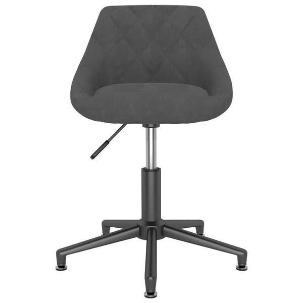vidaXL Chaises pivotantes &agrave; manger lot de 4 gris fonc&eacute; velours