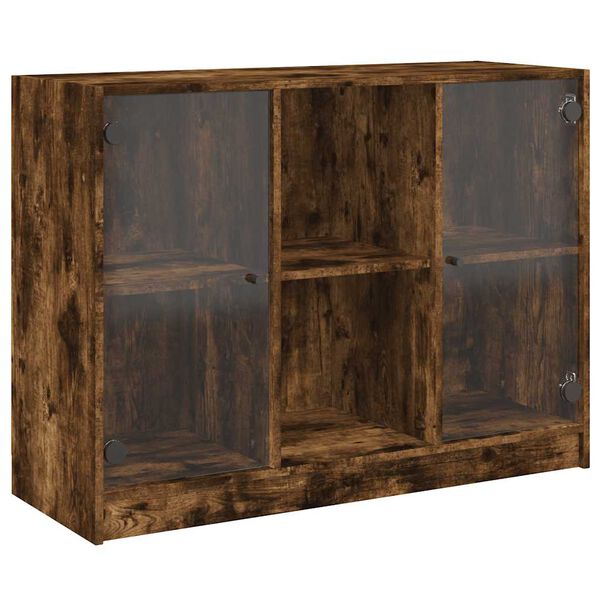 vidaXL Buffet ch&ecirc;ne fum&eacute; 102x37x75,5 cm bois d'ing&eacute;nierie