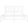 vidaXL Cadre de lit m&eacute;tal sans matelas et t&ecirc;te de lit blanc 120x200 cm