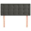 vidaXL T&ecirc;te de lit Gris fonc&eacute; 100x5x78/88 cm Velours