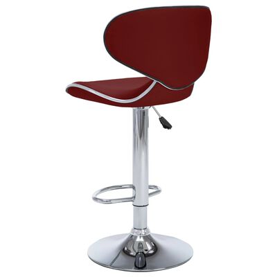 vidaXL Tabourets de bar lot de 2 rouge bordeaux similicuir