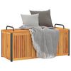 vidaXL Bo&icirc;te &agrave; coussins d'ext&eacute;rieur bois d'acacia solide et acier