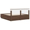 vidaXL Cadre de lit Ch&ecirc;ne brun 200 x 200 cm Bois d'ing&eacute;nierie