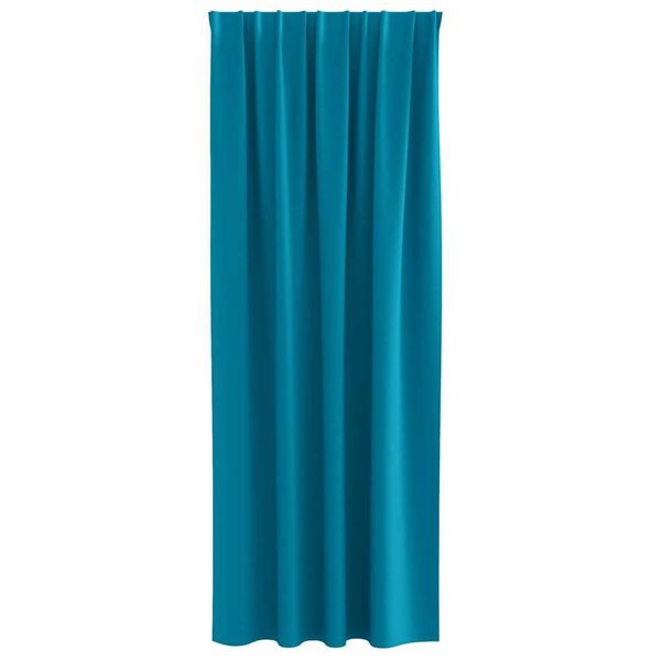 vidaXL Rideaux occultants avec anneaux 2 pcs Turquoise 225 x 140 cm