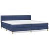 vidaXL Sommier &agrave; lattes de lit avec matelas Bleu 200x200 cm Tissu