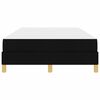 vidaXL Lit &agrave; ressorts avec matelas Noir 120 x 200 cm tissu