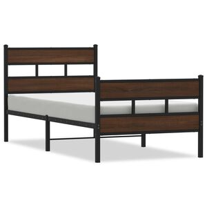 vidaXL Cadre de lit sans matelas avec t&ecirc;te de lit pied de lit 90x200cm