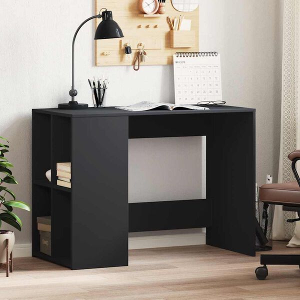 vidaXL Bureau noir 102x50x75 cm bois d'ing&eacute;nierie