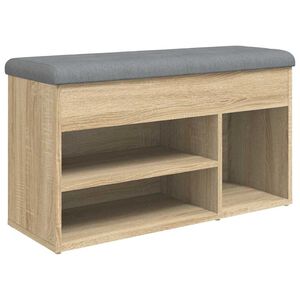 vidaXL Banc &agrave; chaussures ch&ecirc;ne sonoma 82x32x45,5 cm bois d'ing&eacute;nierie