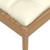 vidaXL Canap&eacute; 2 places de jardin et coussins cr&egrave;me bois de pin solide