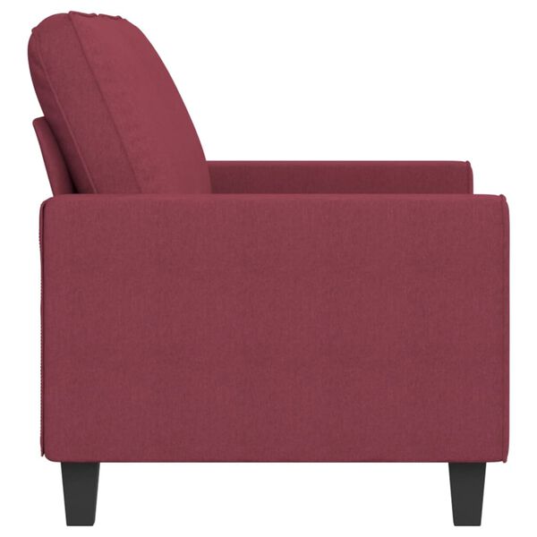 vidaXL Canap&eacute; &agrave; 2 places Rouge bordeaux 140 cm Tissu