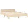 vidaXL Cadre de lit sans matelas cr&egrave;me 140x200 cm tissu