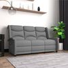 vidaXL Fauteuil de massage inclinable &agrave; 3 places gris clair