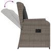 vidaXL Salon de jardin 3 pcs avec coussins Gris R&eacute;sine tress&eacute;e