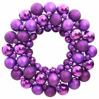 vidaXL Couronne de Noël violet 45 cm polystyrène