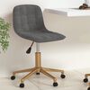 vidaXL Chaise pivotante &agrave; manger Gris fonc&eacute; Velours