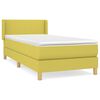 vidaXL Sommier &agrave; lattes de lit avec matelas Vert 90x200 cm Tissu