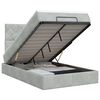 vidaXL Lit ottoman avec matelas Gris clair 120 x 190 cm Velours