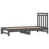 vidaXL Lit coulissant sans matelas gris 2x(90x200) cm