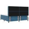 vidaXL Lit &agrave; ressorts avec matelas Bleu 200 x 200 cm Velours