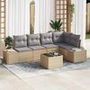 vidaXL Ensemble de canapé de jardin 6 pcs Beige et Gris clair