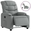 vidaXL Fauteuil inclinable &eacute;lectrique Gris clair Tissu