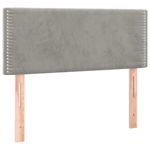 vidaXL T&ecirc;te de lit Gris clair 90x5x78/88 cm Velours