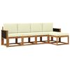 vidaXL Ensemble de canap&eacute;s d'ext&eacute;rieur 5 pc Naturel et Cr&egrave;me Polyester