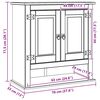 vidaXL Armoire suspendue Corona Blanc 70 x 33 x 71,5 cm Pin massif