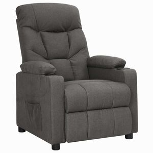 vidaXL Fauteuil inclinable Gris fonc&eacute; Tissu